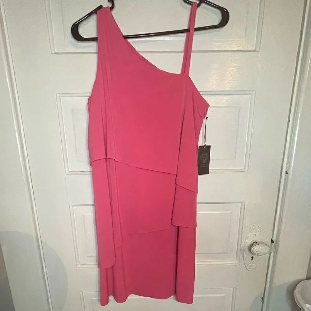 Vince Comuto Pink One Shoulder Dress